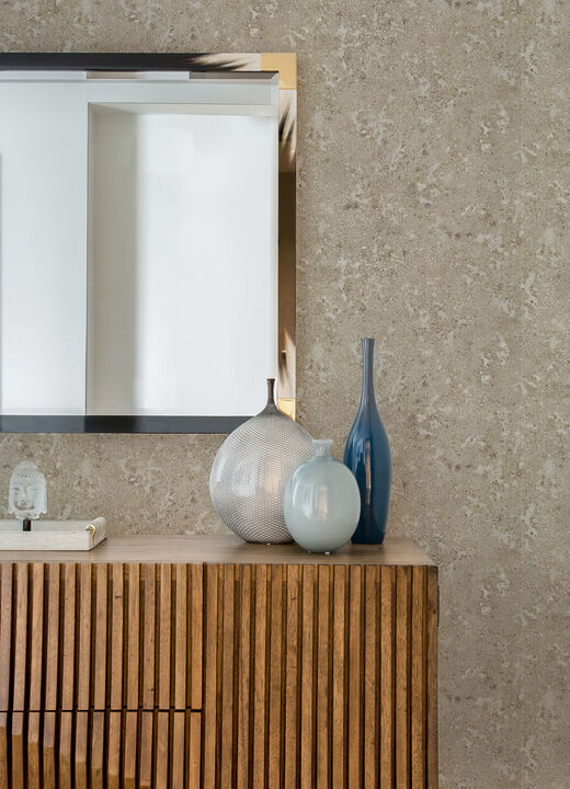 Kulta Pewter Cemented Wallpaper (Set of 2)