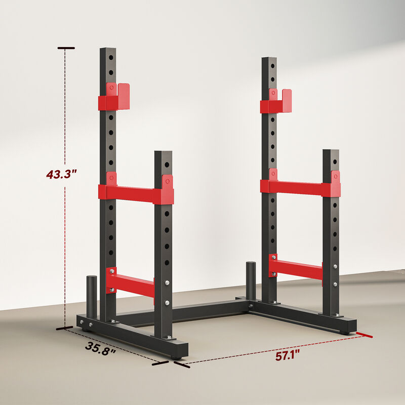 Hivvago Strength Training Squat Rack with Adjustable Bench Press image number 2