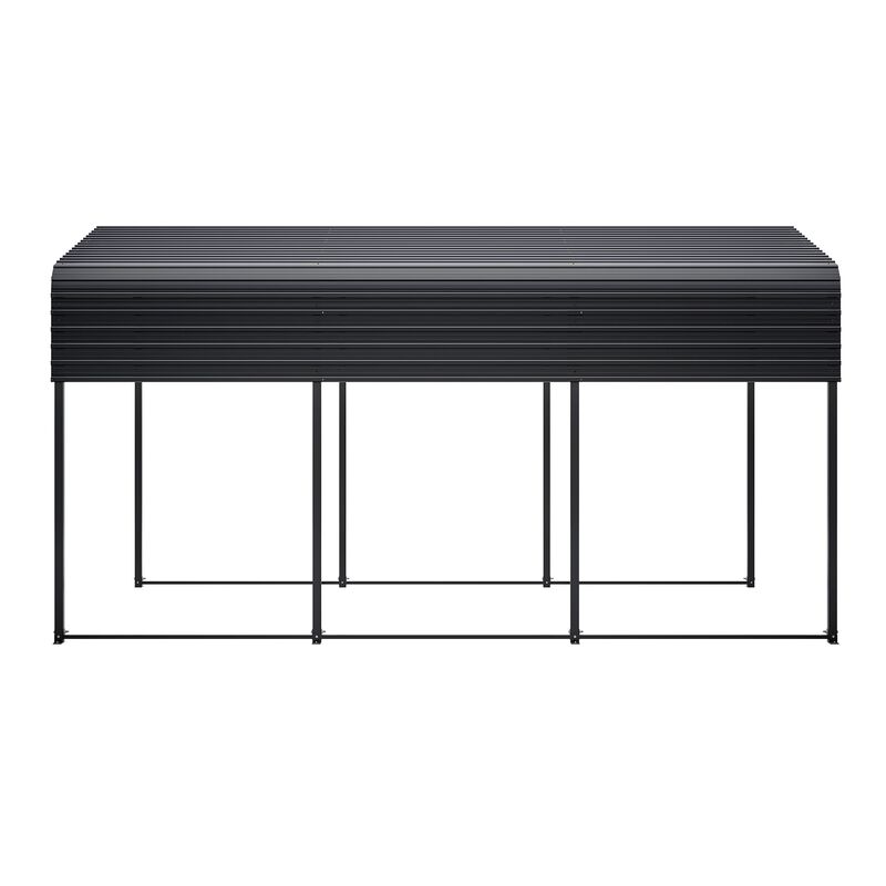 Mondawe 10x15FT Heavy-Duty Metal Carport – UV & Weatherproof Galvanized Car Shelter