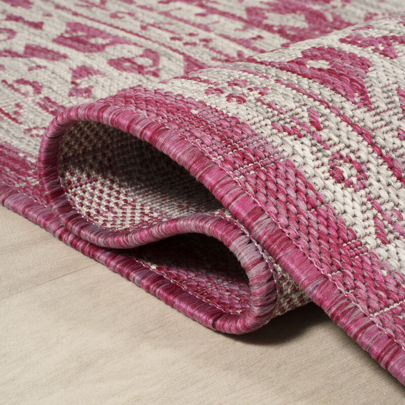 Sinjuri Medallion Textured Weave Area Rug