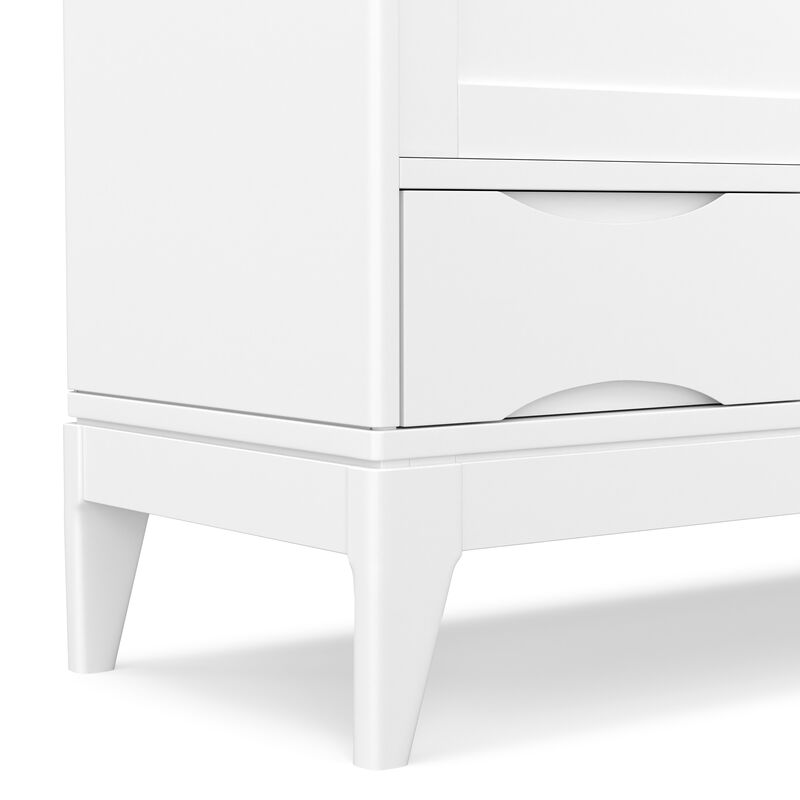 Harper 48 inch Wide Solid Hardwood Mid-Century Modern Medium Storage Cabinet in White image number 9