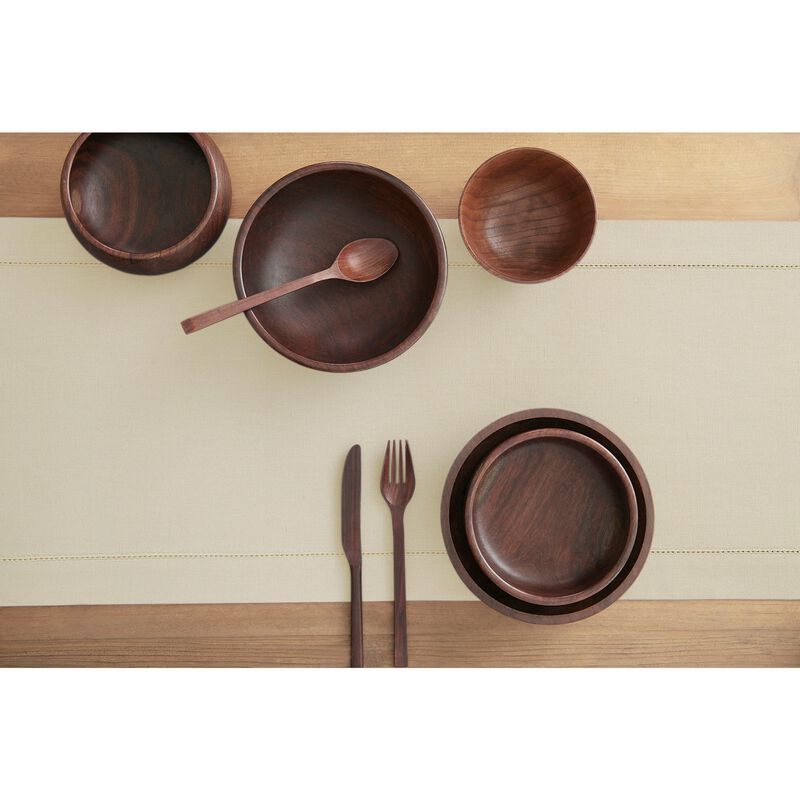 Solino Home Cotton Linen Hemstitch Table Runner &ndash; Handcrafted, Machine Washable, Perfect for Holiday and Everyday Dining