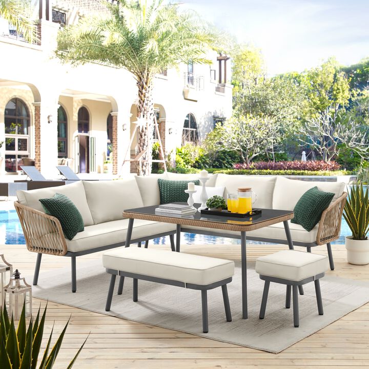 Inspired Home Brailynn  Outdoor 5pc Seating Group