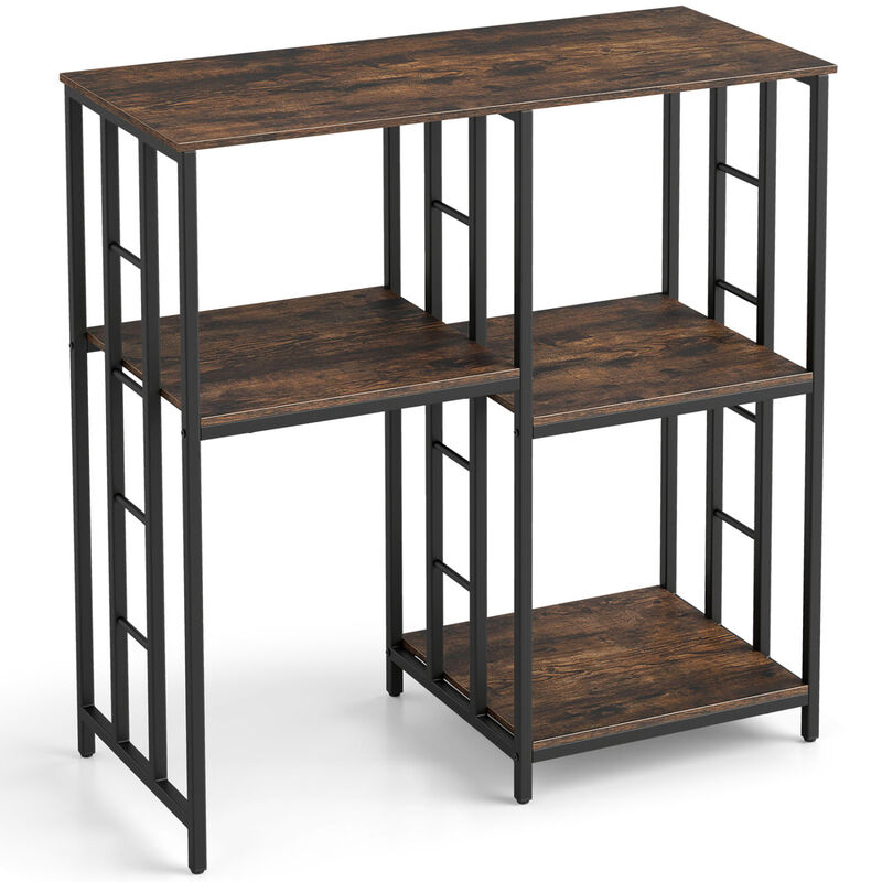 4-Tier Kitchen Storage Bakers Rack Heavy-Duty Metal Shelf Organizer Unit image number 0