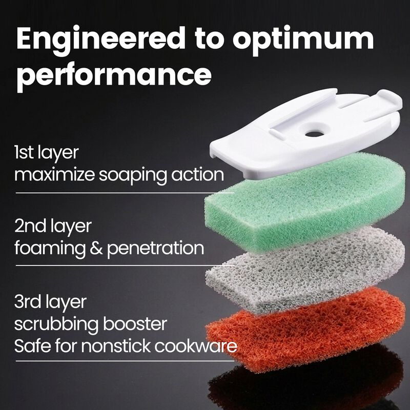 Gourmet Easy Dishwand Sponge Refills for Soap Dispenser, Non-Scratch, 6Pack image number 1
