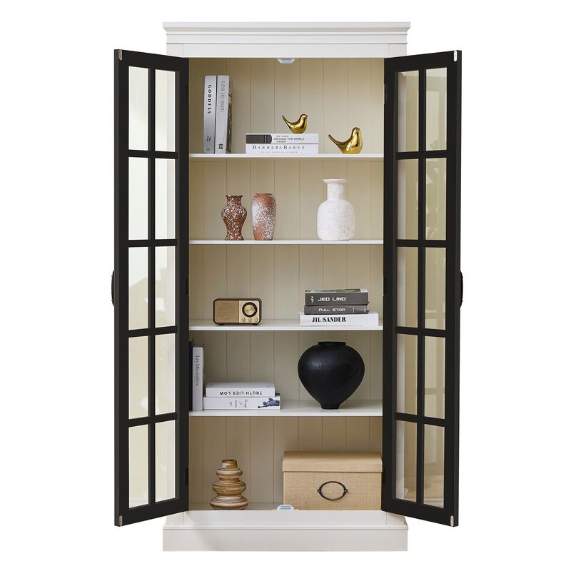 Hugzi Grid Glass Tall Curio Cabinet image number 6