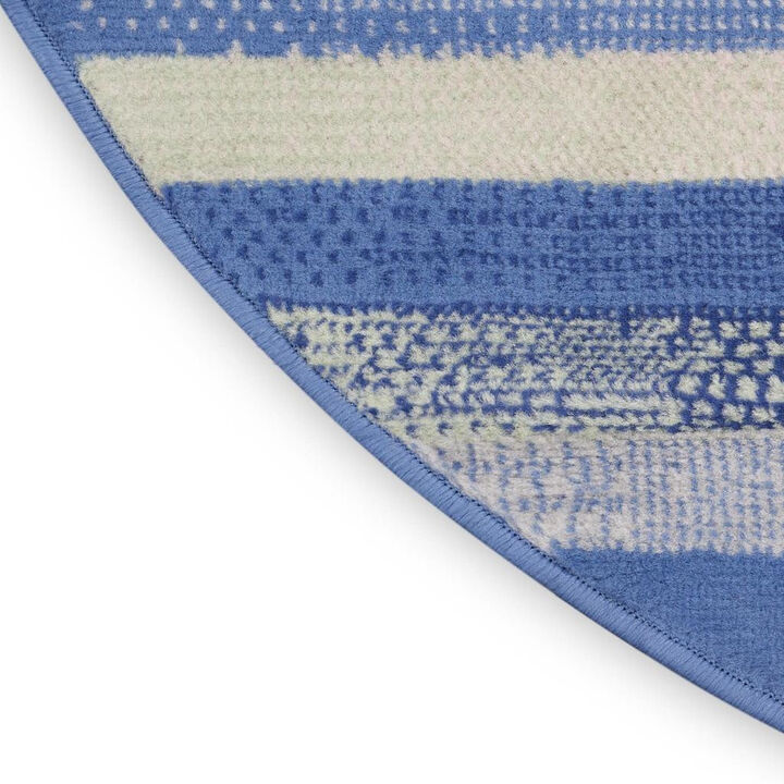 HomeRoots Striped Round Rug