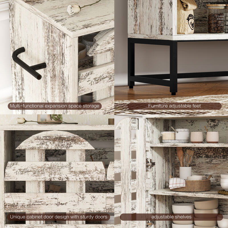 Jilnop rustic storage cabinet image number 4