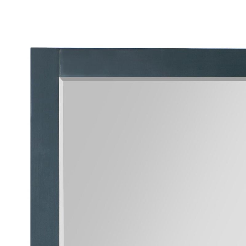 Altair 48 Rectangular Bathroom Wood Framed Wall Mirror in Classical Blue