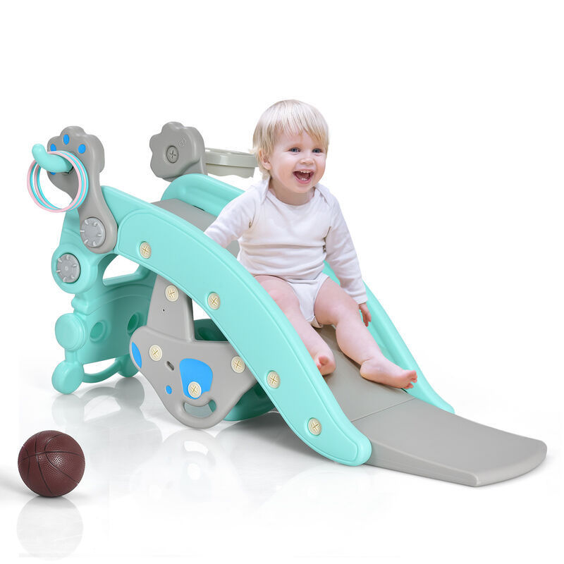 4-in-1 Rocking Horse Play Set for Toddlers &ndash; Includes Slide, Hoop & Climbing Feature image number 3