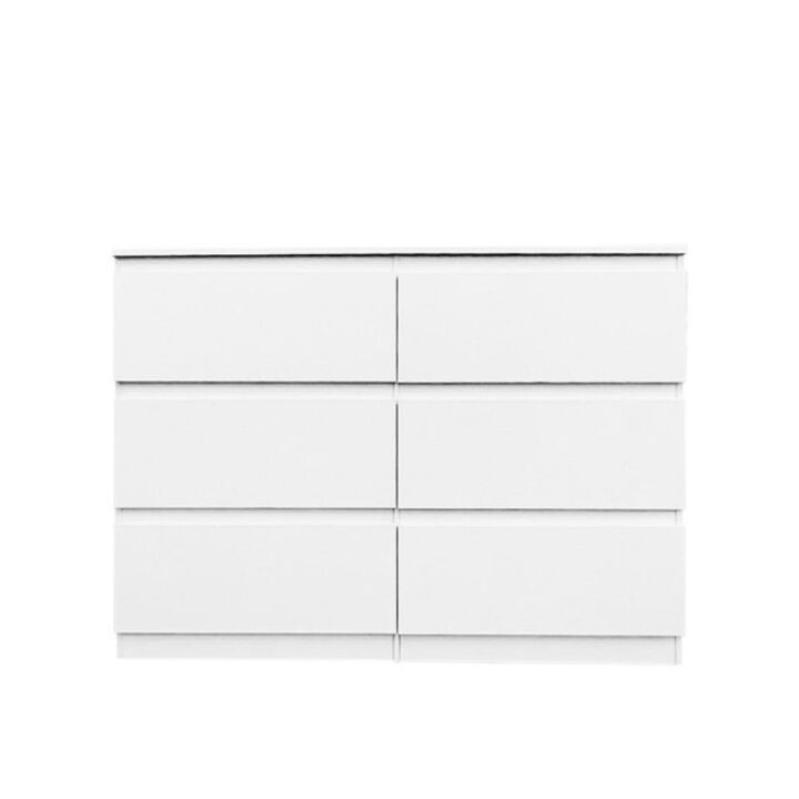 6-Drawer Double Dresser for Bedroom &ndash; Spacious Storage with Stylish Design for Clothes and Essentials