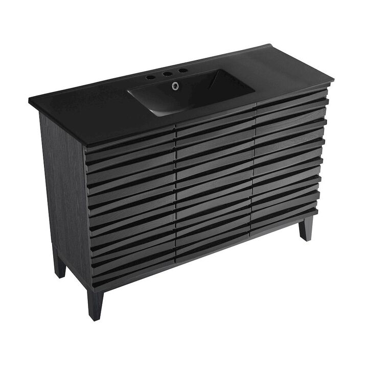 Cascade 48 in. Bathroom Vanity with 3-Hole Ceramic Sink Top