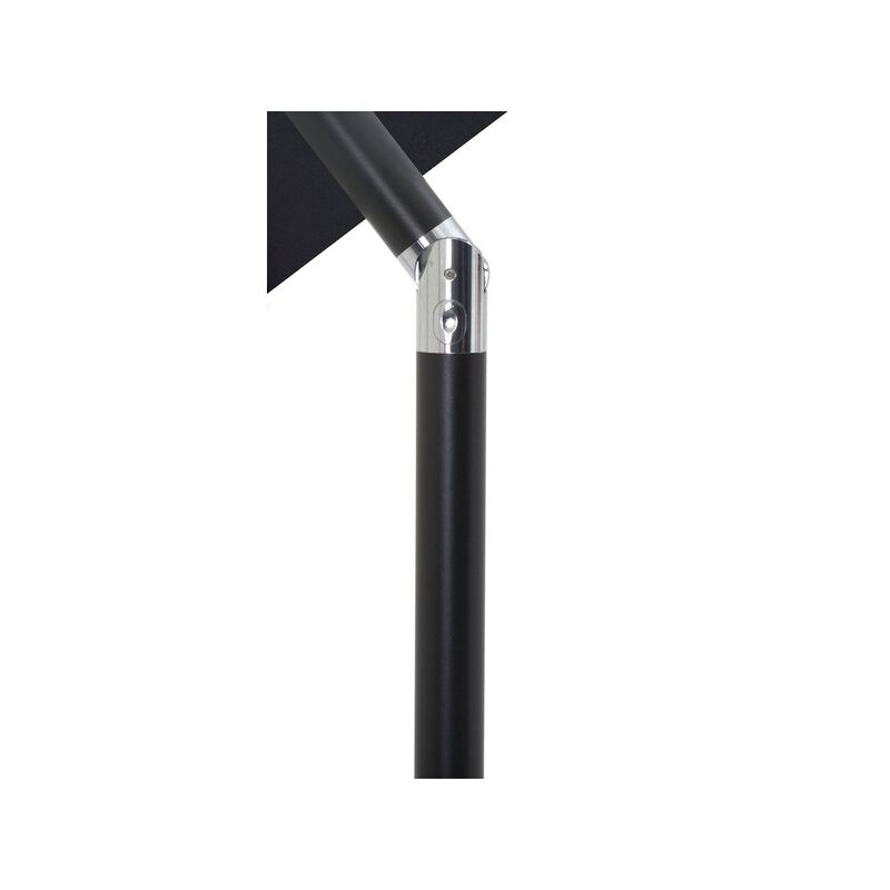 Meridian Furniture Fiji Black Fabric / Matte Black Aluminum Patio Umbrella with Base Sets