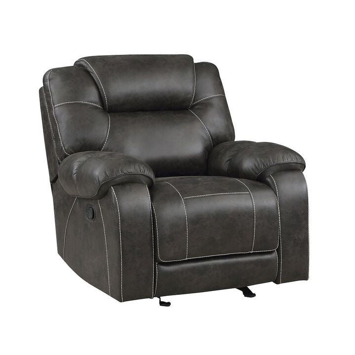 Lexicon Gainesville Microfiber Glider Reclining Chair In Chocolate