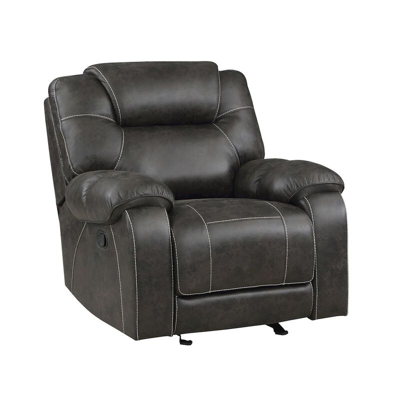 Lexicon Gainesville Microfiber Glider Reclining Chair In Chocolate