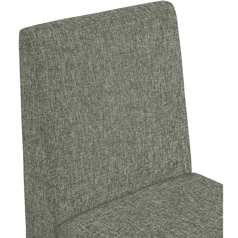 Meridian Furniture Benson Green Linen Textured Fabric Dining Chair, Set of 2