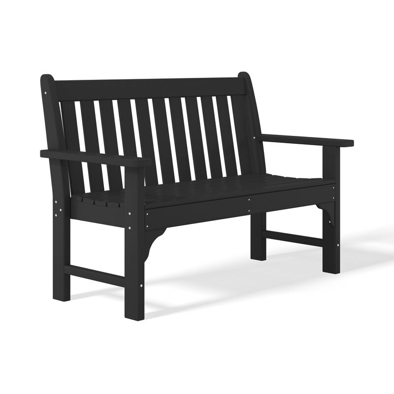 WestinTrends Outdoor 2-Person All-Weather HDPE Front Porch Garden Bench