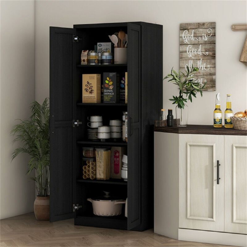 Multi-Purpose Kitchen Cabinet with Adjustable Shelves and Storage Drawers