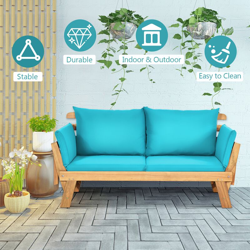 Outdoor Convertible Sofa Chair &ndash; Adjustable Patio Seat with Plush Cushions image number 6