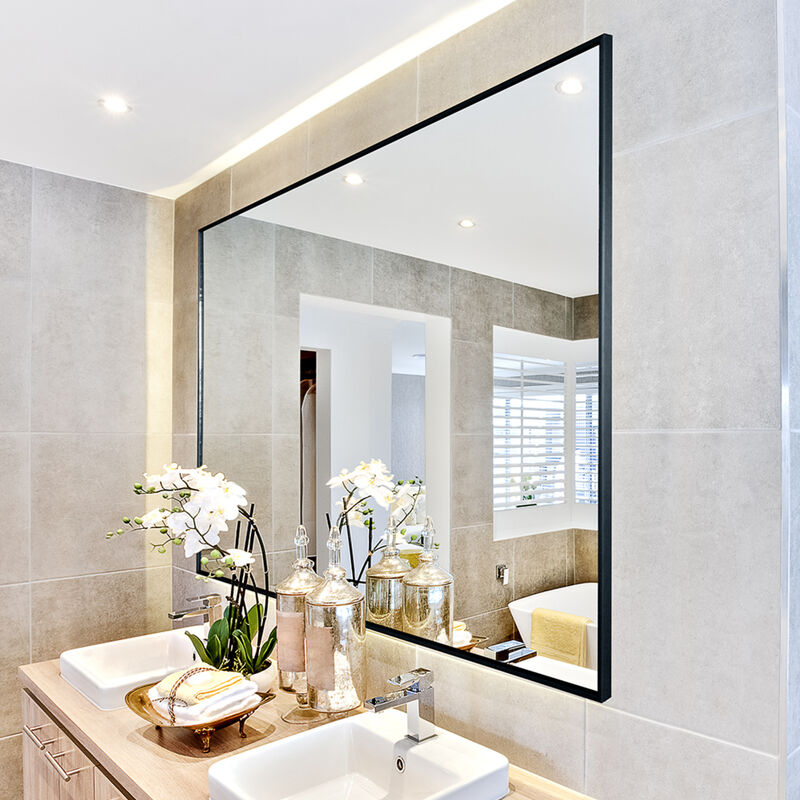 ELEMENT ACE Modern Aluminum Framed Wall Mirror for Versatile Room Decoration and Functional Home Use image number 6