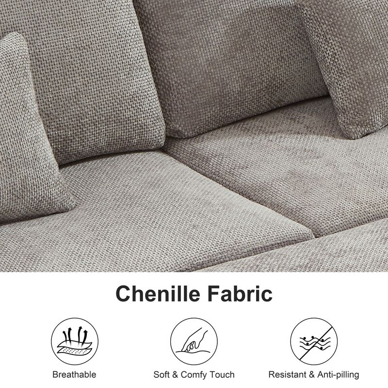 Jibvar L-Shaped Sectional Sofa Bed image number 6