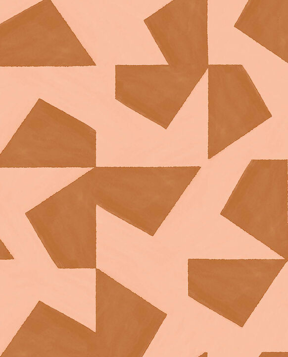 Azad Rust Abstract Geometric Wallpaper
