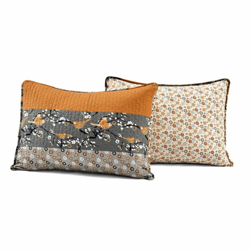 3-Piece Nature Birds and Blossoms Quilt Set – All-Season Bedding