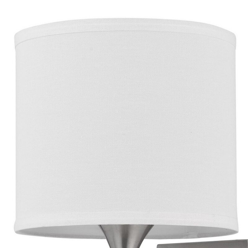 Rexi 19 Inch Modern Metal Wall Lamp, USB, 2 Power Outlets