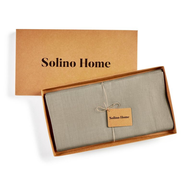 Solino Home Fete 100% Linen Tablecloth &ndash; Handcrafted, Machine Washable, Perfect for Holiday and Everyday Dining