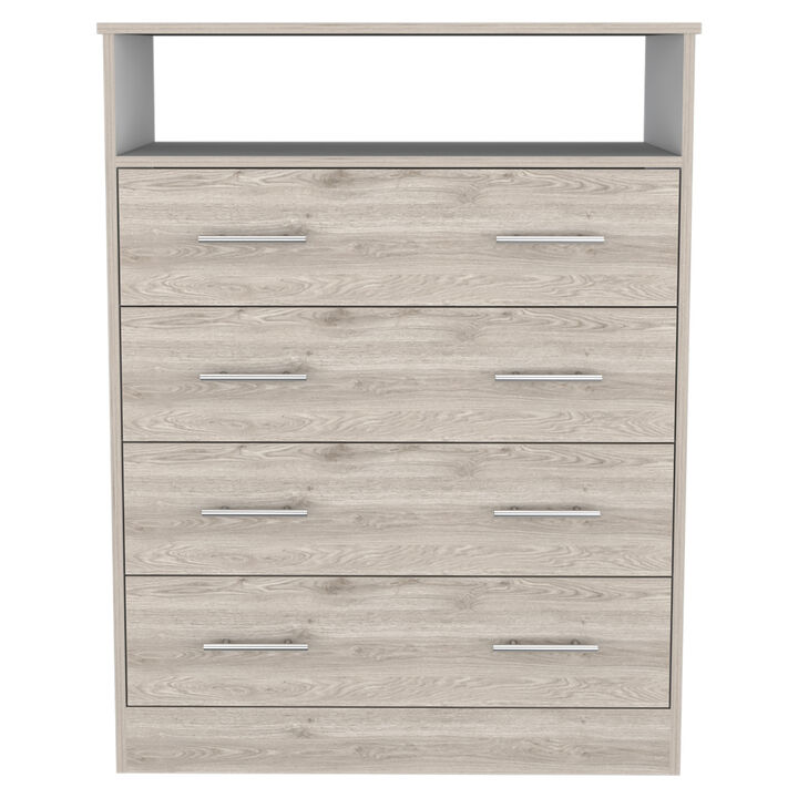 Dover 4-Drawer Rectangle Dresser Light Gray