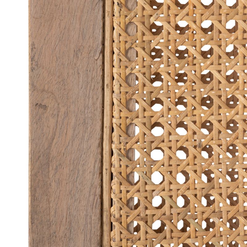 Mango Wood & Cane Round Side Table image number 6