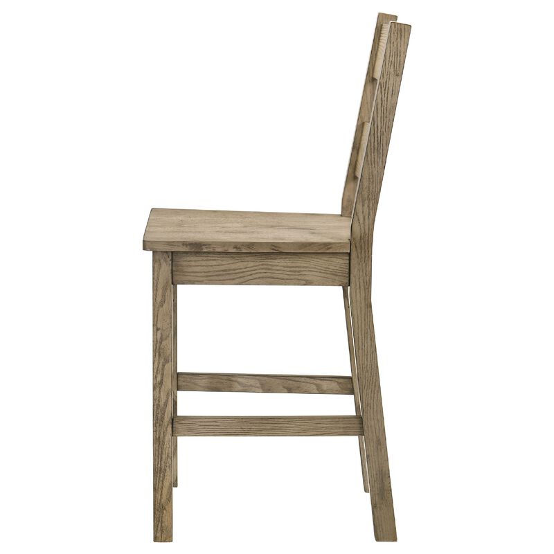 Dova Counter Height Chair Set of 2, Ladder Back, Vineyard Oak Brown image number 4