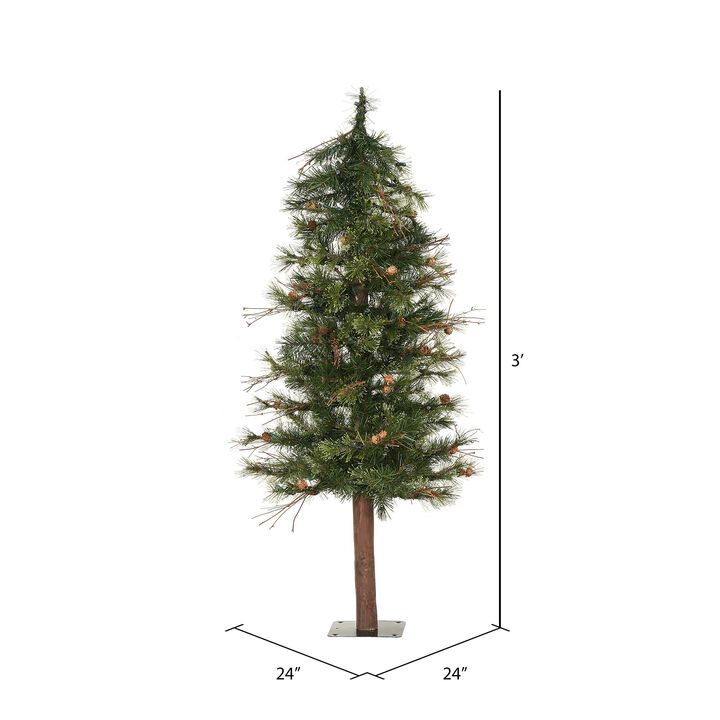 Mixed Country Alpine Artificial Christmas Tree, 145 Tips