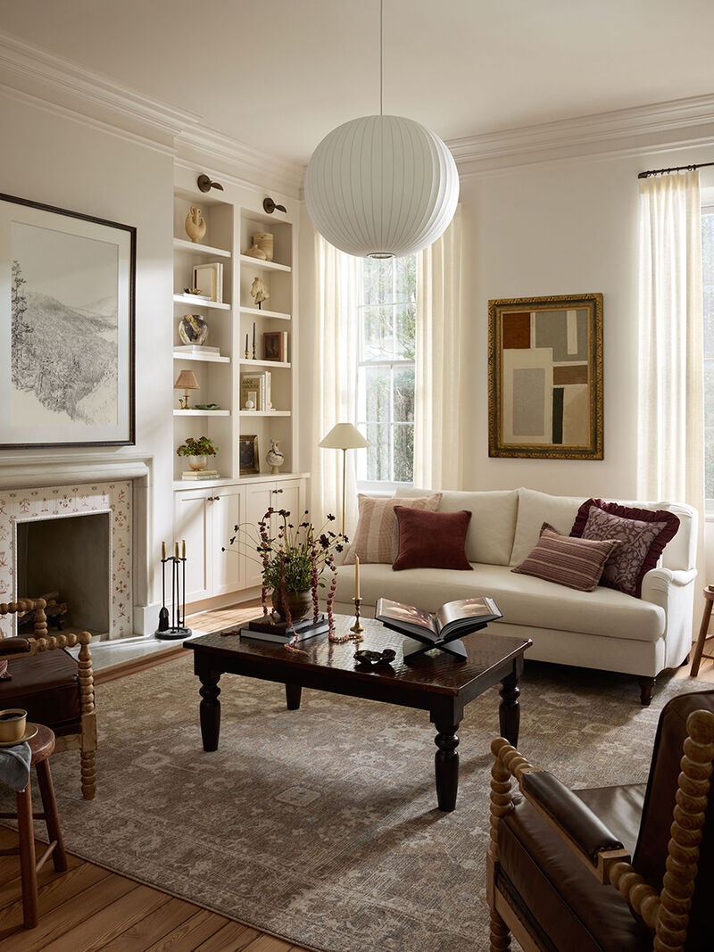 Louisa LOI03 Taupe/Ivory 7'10" x 10' Rug by Chris Loves Julia x Loloi