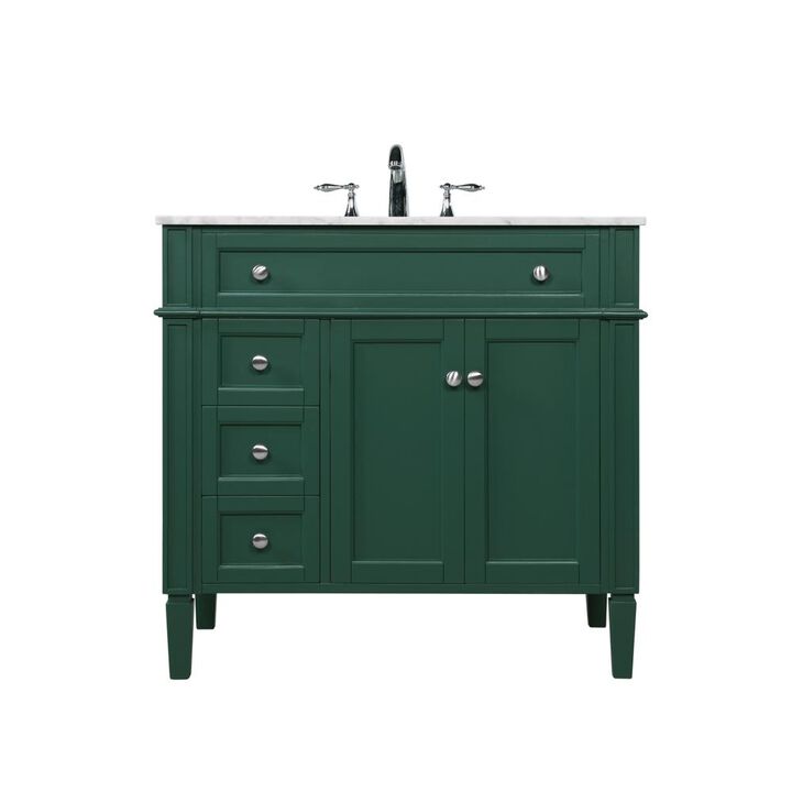 Elegant Kitchen and Bath 36 inch Single bathroom vanity in green