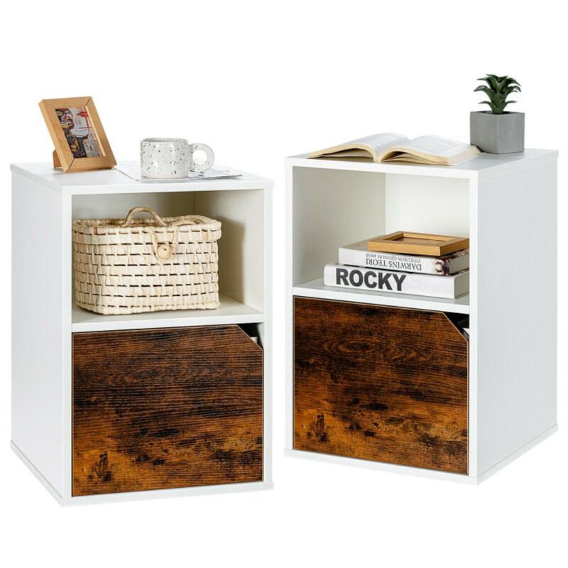 Hivago Set of 2 Nightstands Side End Table for Living Room
