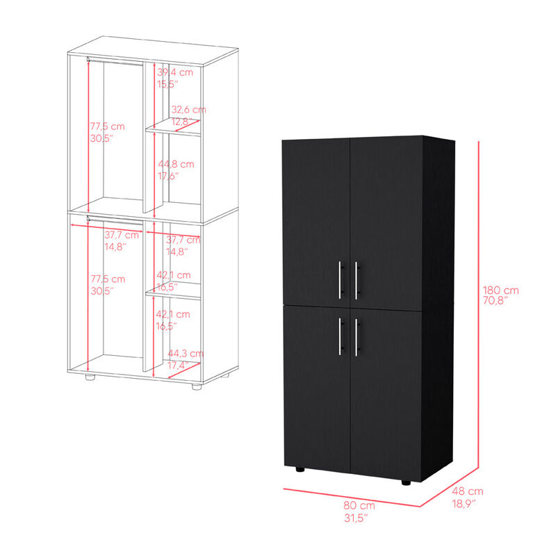 Armoire Moscow, Bedroom, Black
