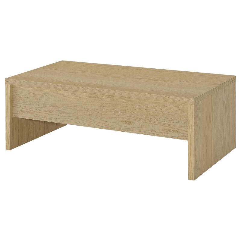 Kerra Lift-Top Coffee Table, Hidden Storage, Light Oak Wood 47 Inch image number 2