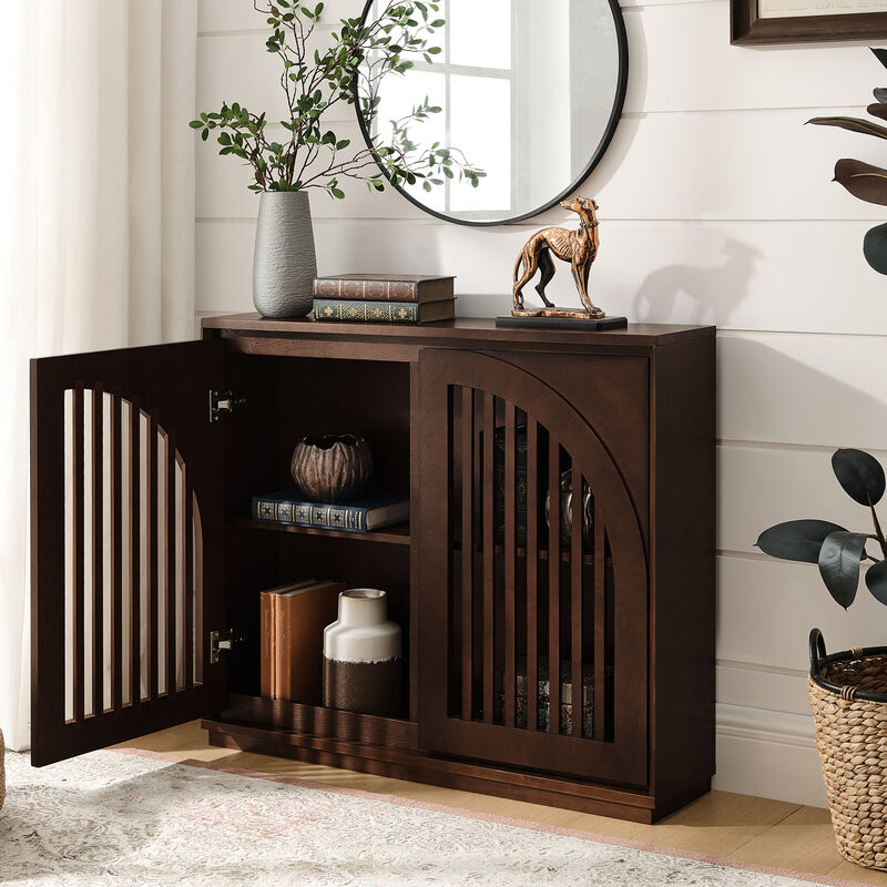 Curved Openwork Fluted Sideboard image number 2