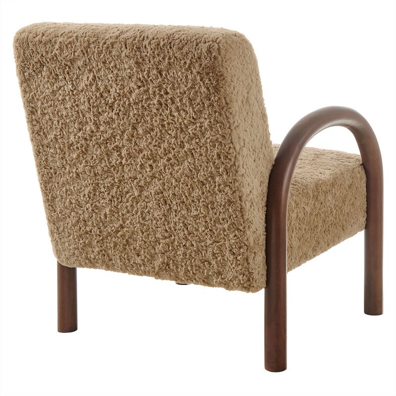 Lunet Faux Shearling Accent Armchair image number 4