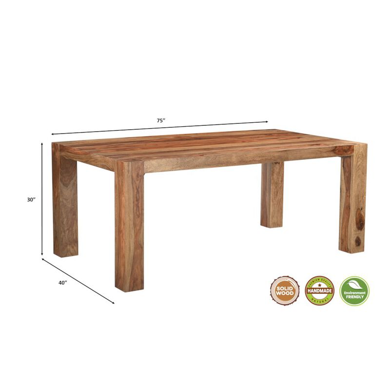 Taran Designs Marin 75 Solid Wood Dining Table