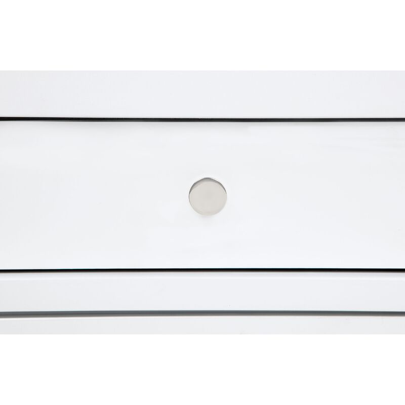Ruvie Wide Dresser, 8 Drawers w Felt lined Jewellery Drawer, White Wood image number 6