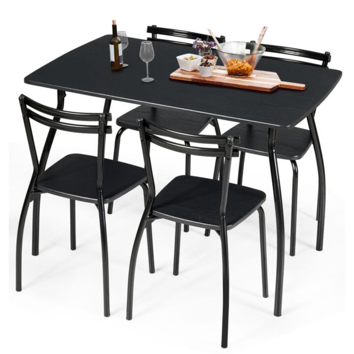 5 Pieces Dining Table Set with 4 Chairs