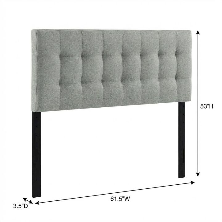 Upholstered Fabric Queen Headboard with Padded Design for Bedroom Comfort