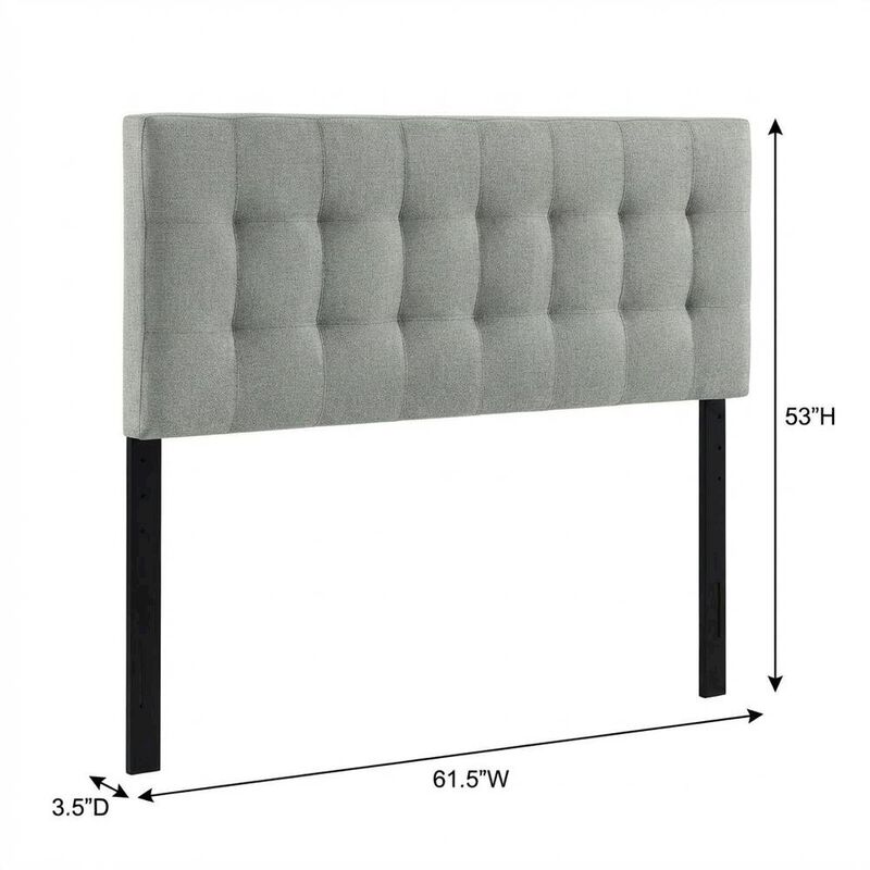 Upholstered Fabric Queen Headboard with Padded Design for Bedroom Comfort image number 1