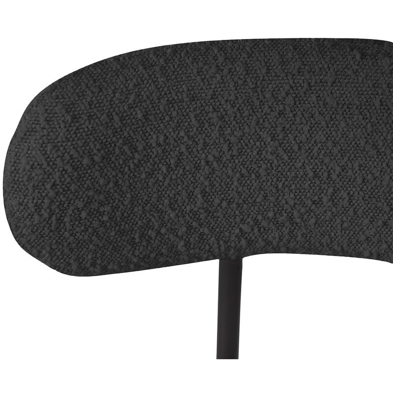 Meridian Furniture Beacon Black Boucle Fabric Stool, Set of 2