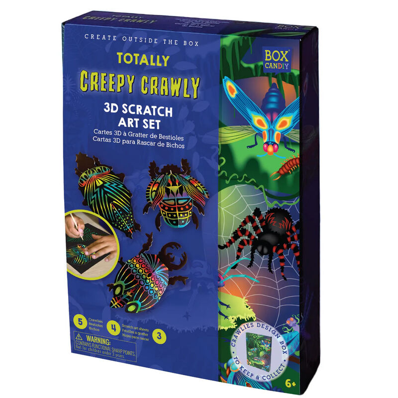 Totally Creepy Crawly 3D Scratch Art Set
