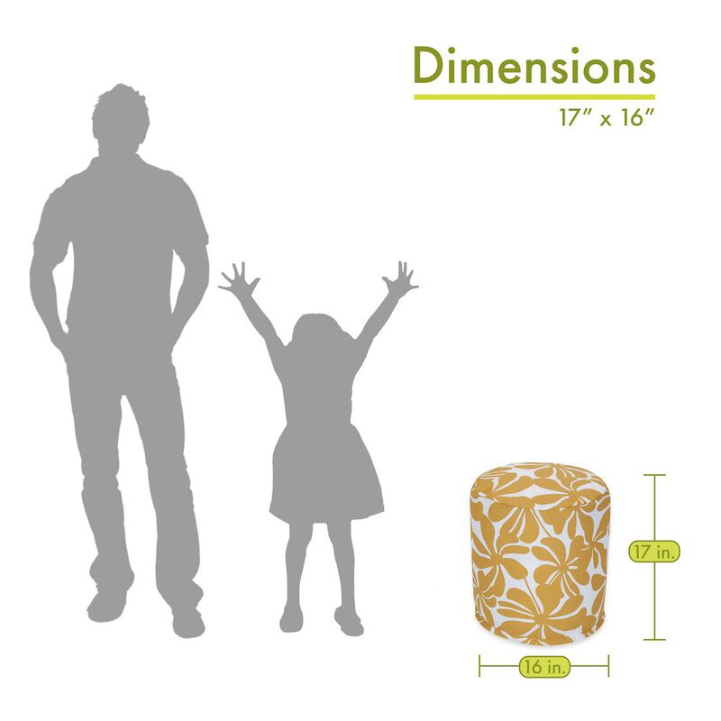 Majestic Home Goods Pouf Plantation Yellow