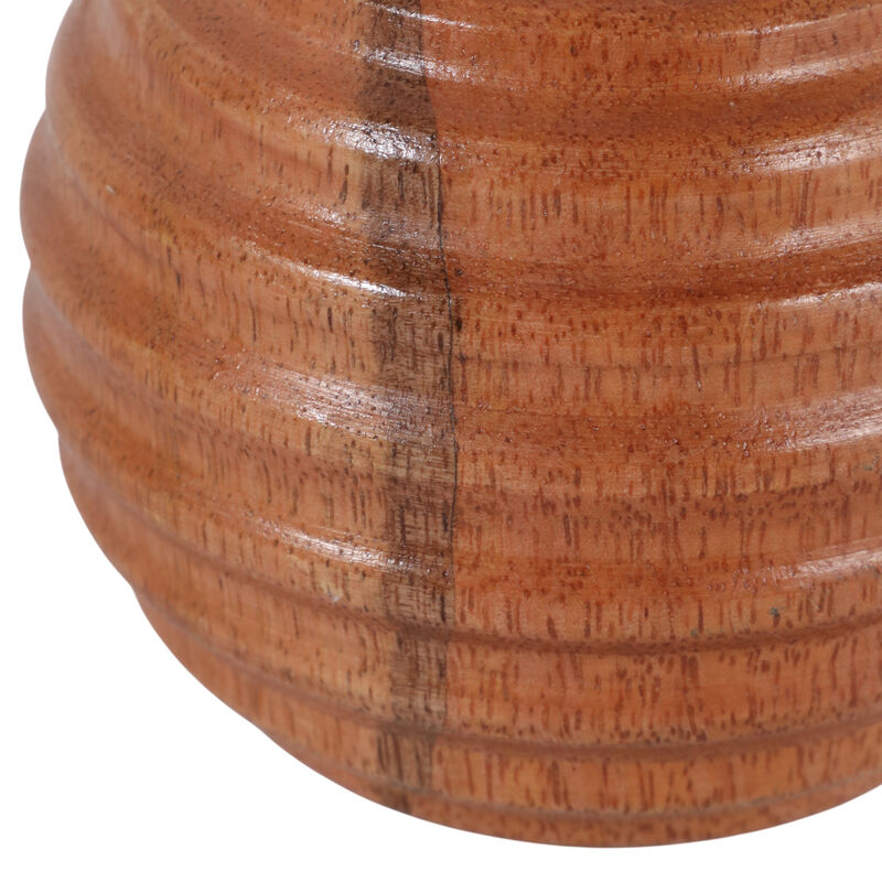 4" Wooden Orb W/ Ridges image number 5