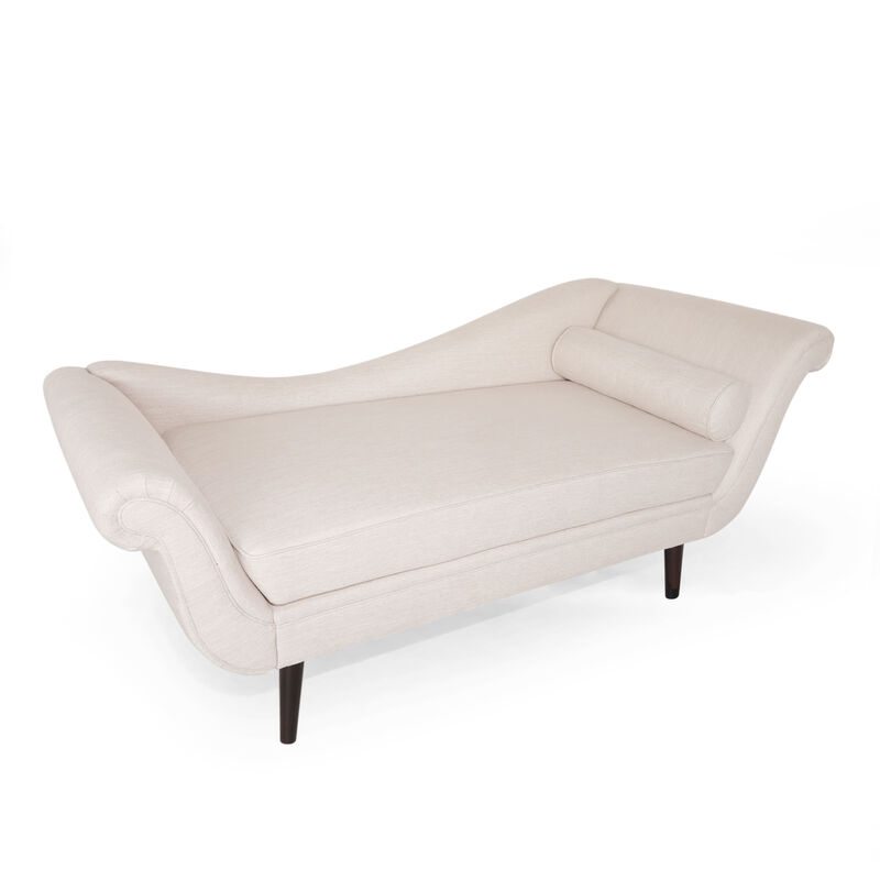 Christopher Knight Home Larina Contemporary Chaise Lounge with Scroll Arms image number 4